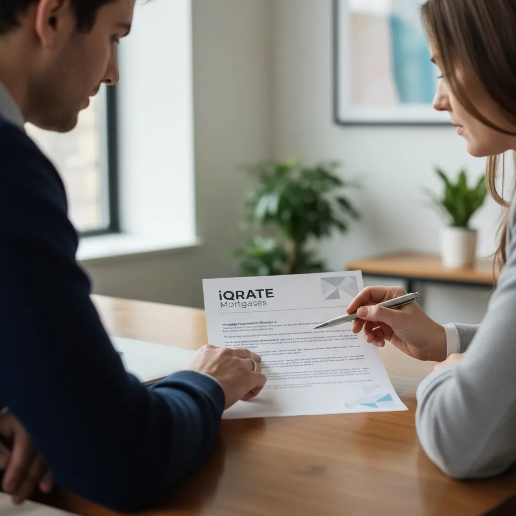 Frustrated client reviewing mortgage documents.