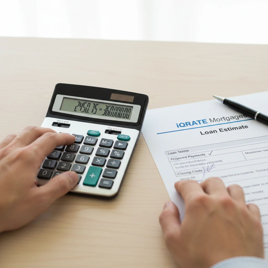 A person reviewing a loan estimate document for a San Antonio home.