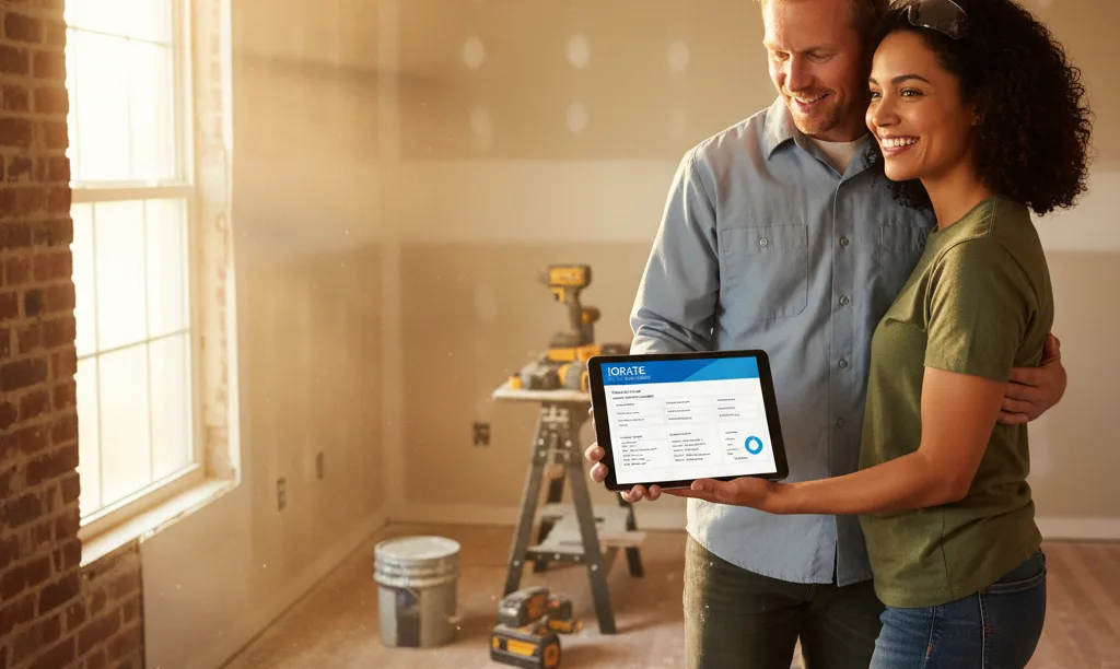 Couple planning Texas home renovation with iQRATE Mortgages.