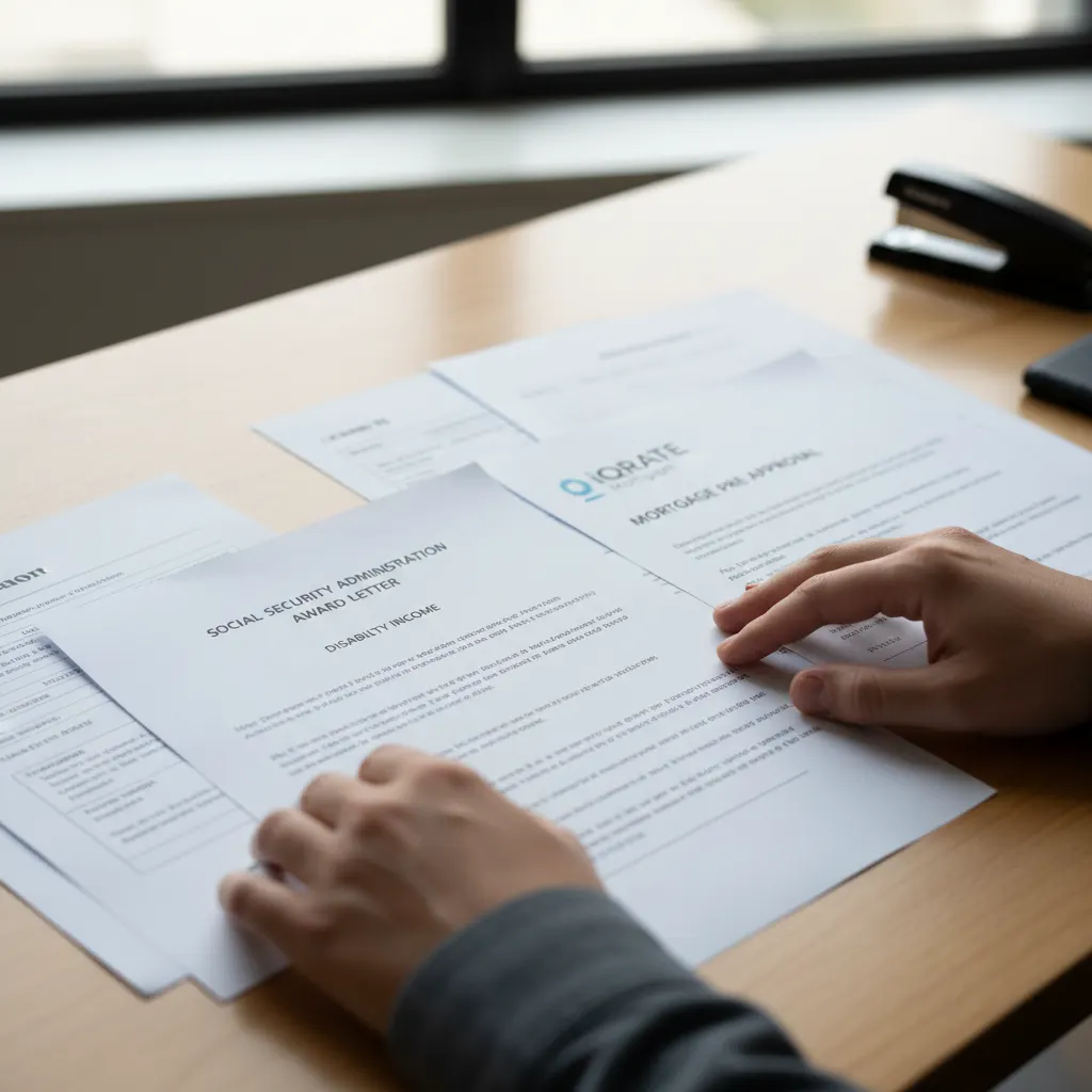 A couple reviewing mortgage documents together, representing a co-borrower scenario.