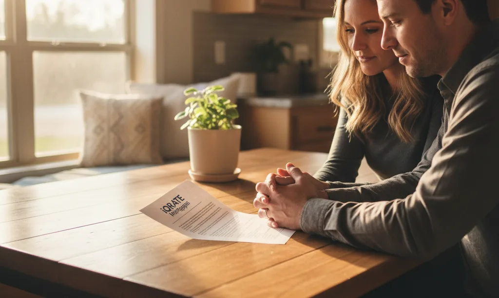 Veteran couple planning their VA loan with iQRATE Mortgages.