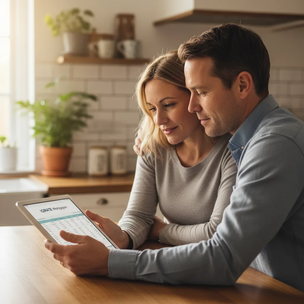 A self-employed person reviewing a profit and loss statement.