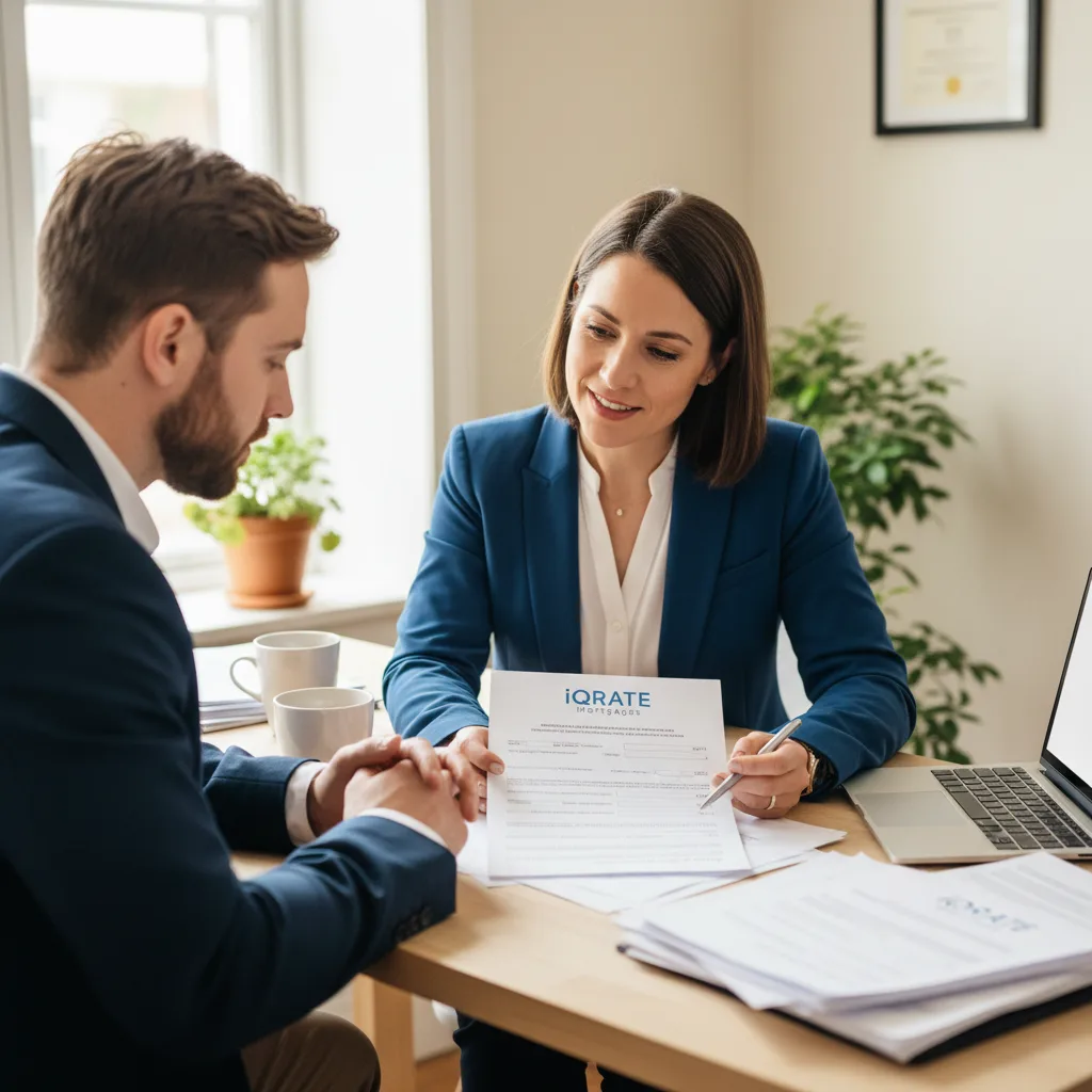 A human underwriter reviewing a mortgage application