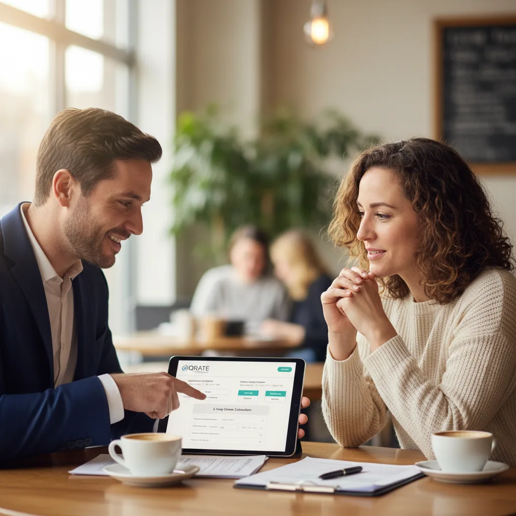 A business owner reviewing financial documents to calculate qualifying income for a mortgage.