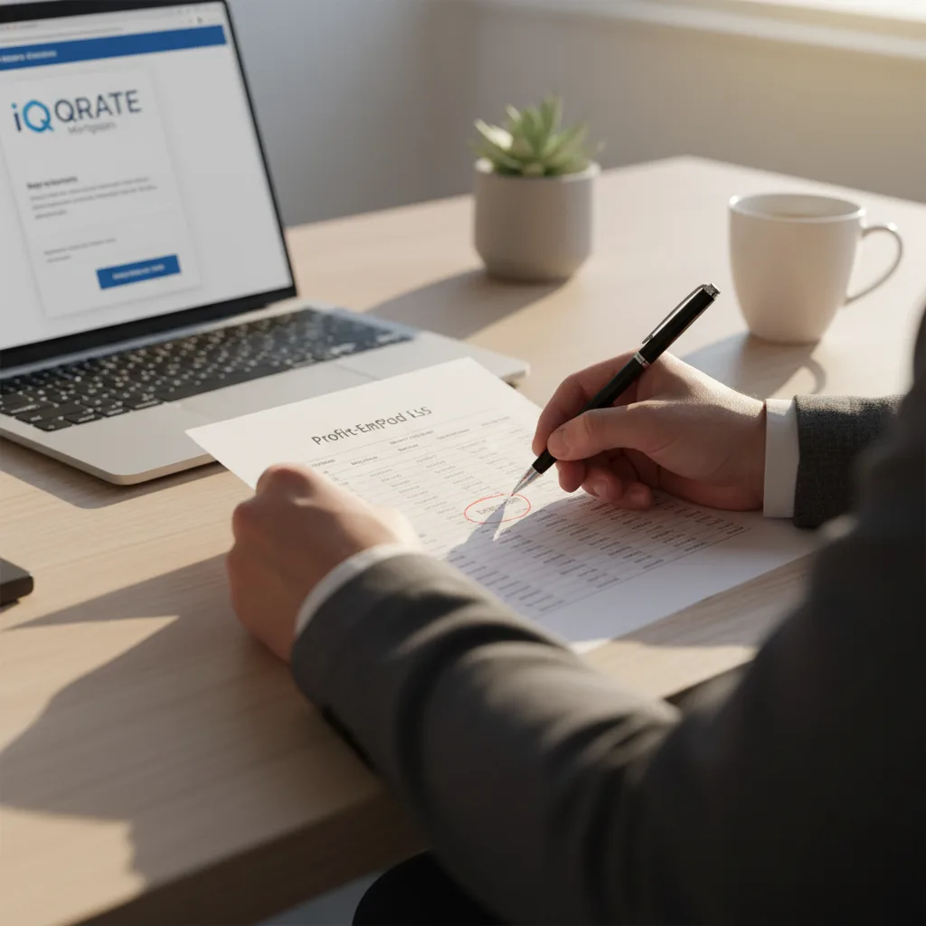 Organized financial documents prepared for a mortgage application