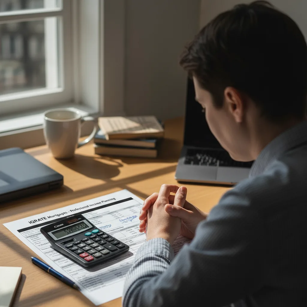 Couple planning their mortgage application with an advisor