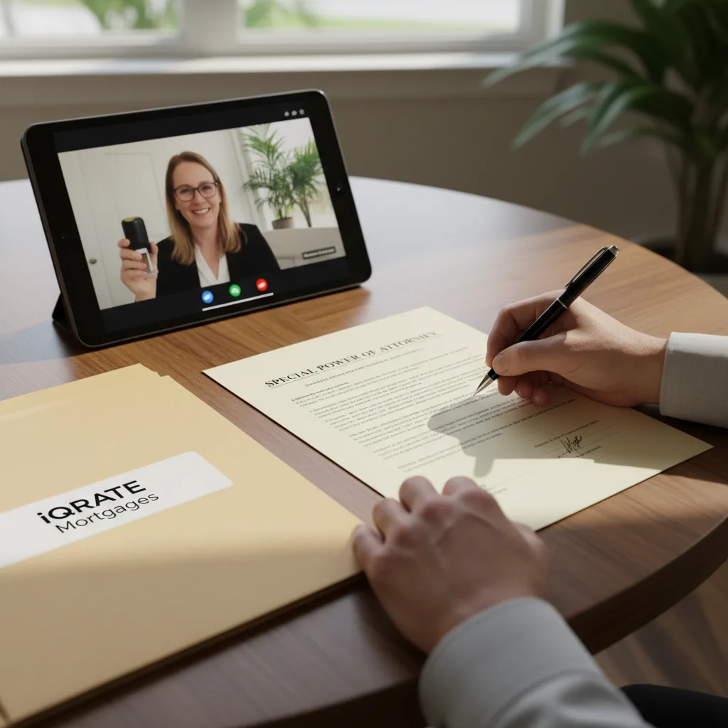 Signing a Specific Power of Attorney document for a VA IRRRL refinance