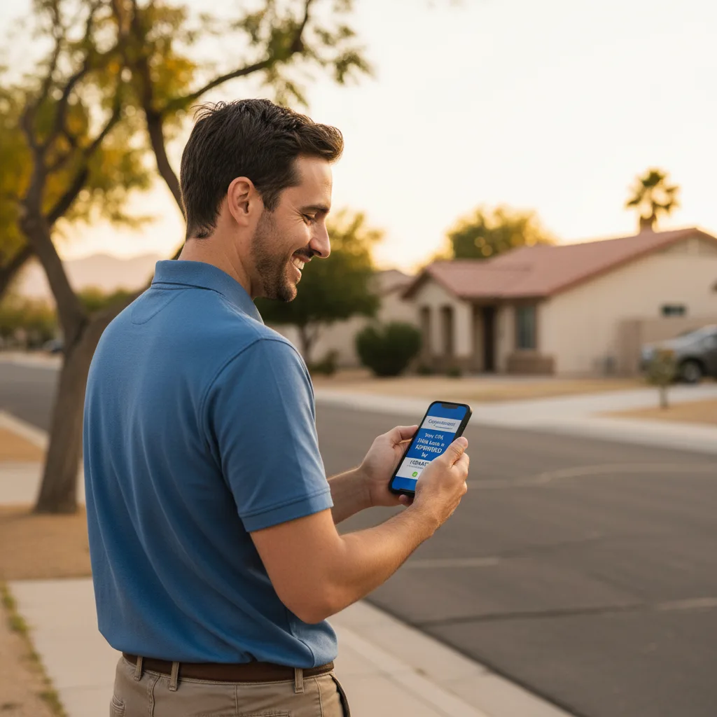 A human underwriter reviewing mortgage documents