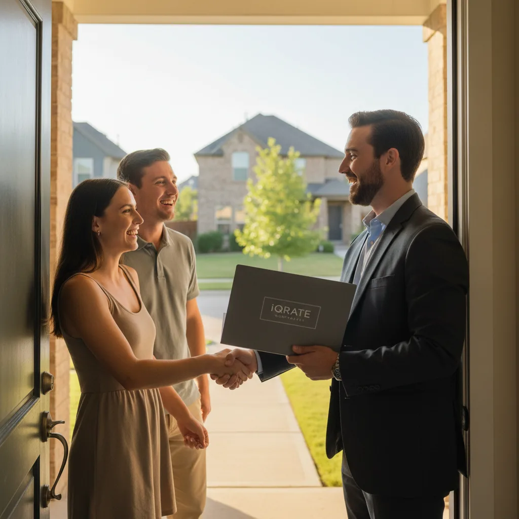 Real estate agent presenting a file to a client