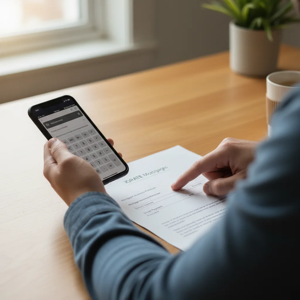 A calculator and house keys representing a home loan cost analysis
