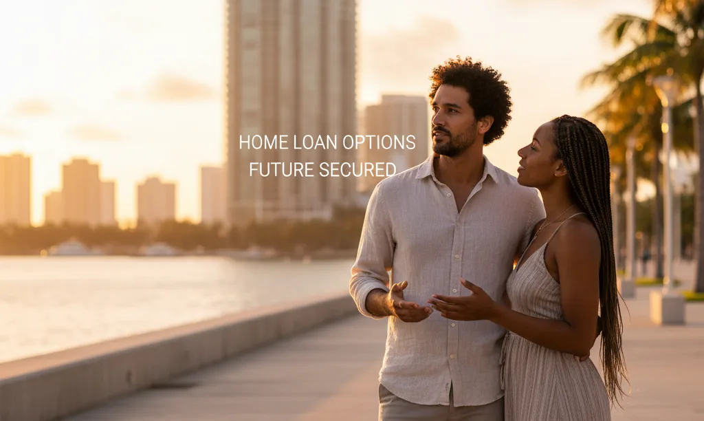 Couple thoughtfully discussing buying a Miami condominium.