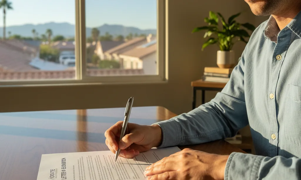 Person writing a mortgage Letter of Explanation.