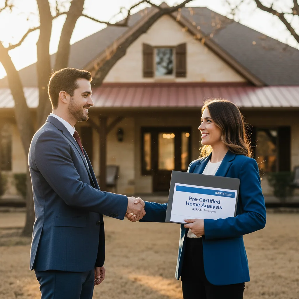 Real estate agent explaining financial data to a seller