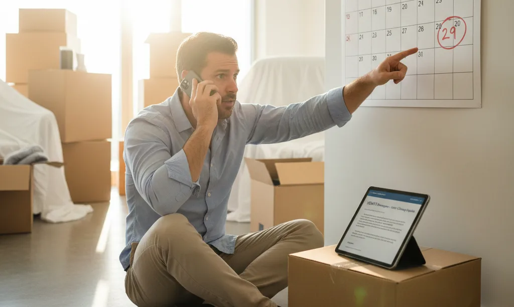 Man frustrated by shifting home closing date.