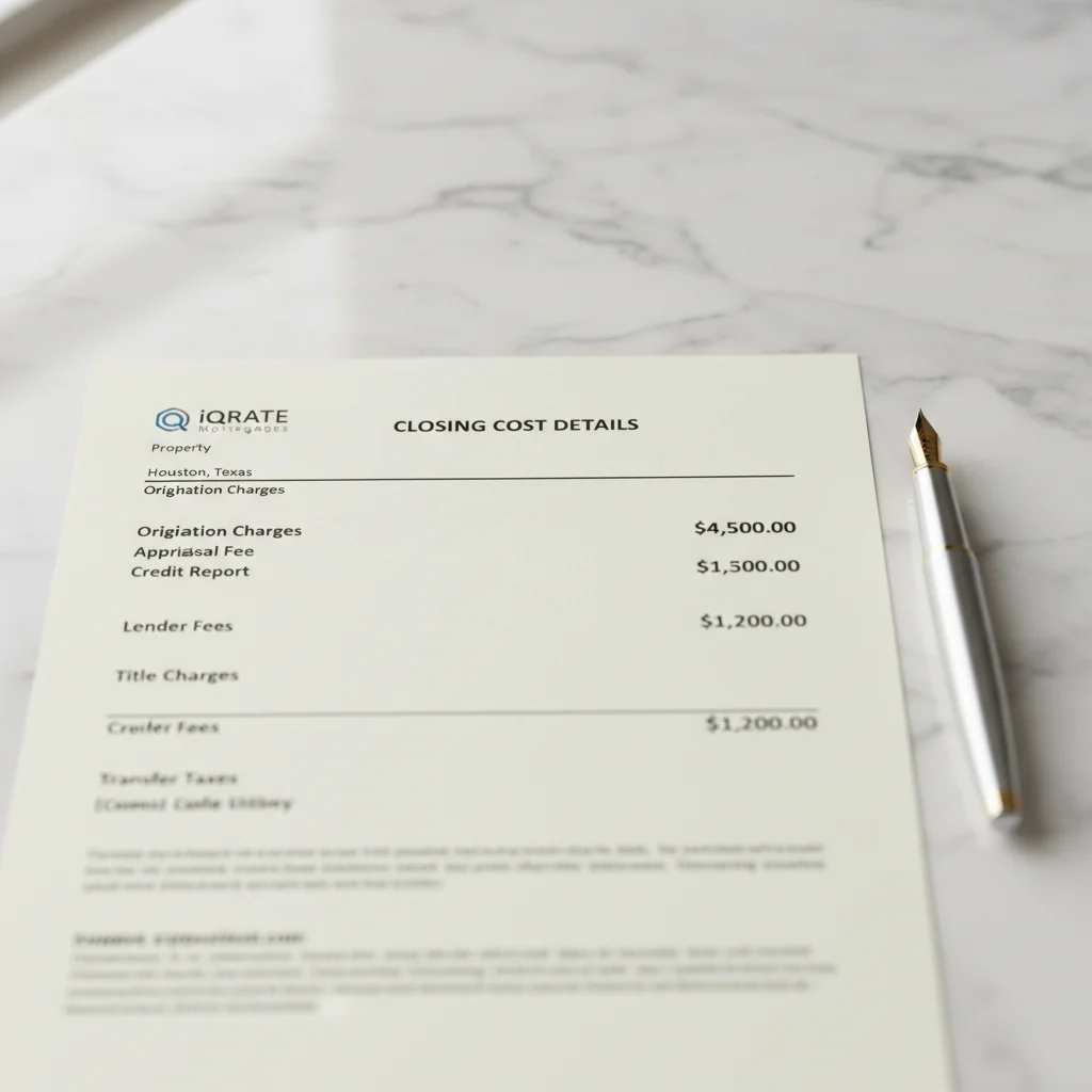 Calculator and documents representing cash to close calculation.