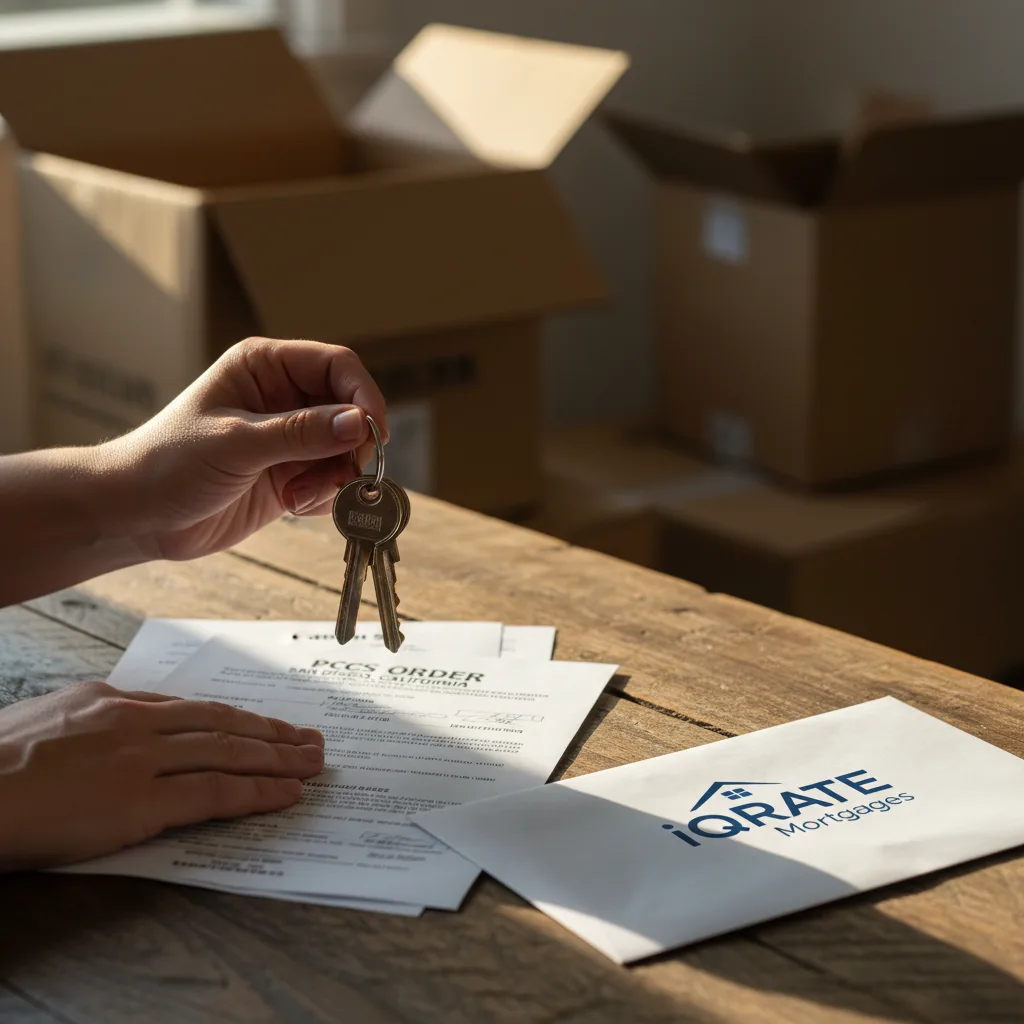 Couple reviewing financial documents for a VA home loan application