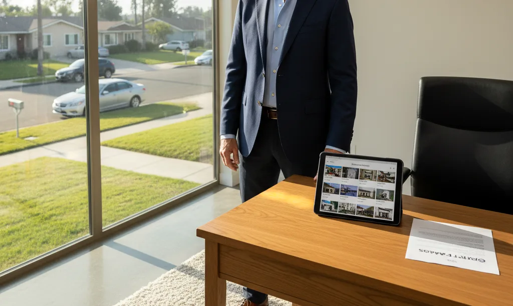 Investor reviews portfolio with iQRATE Mortgages document.