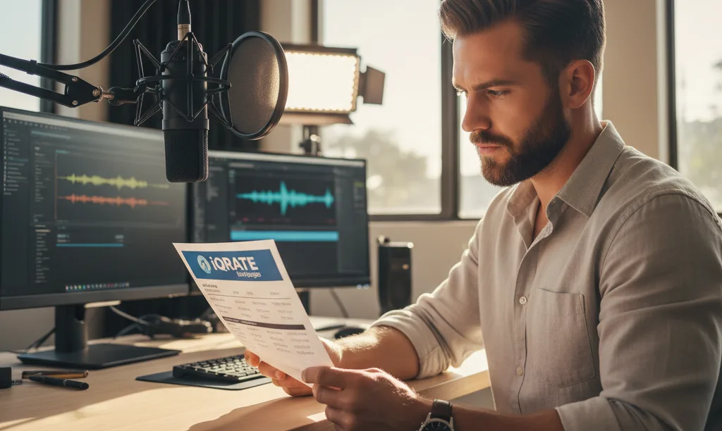 California YouTuber reviewing iQRATE Mortgages loan documents.