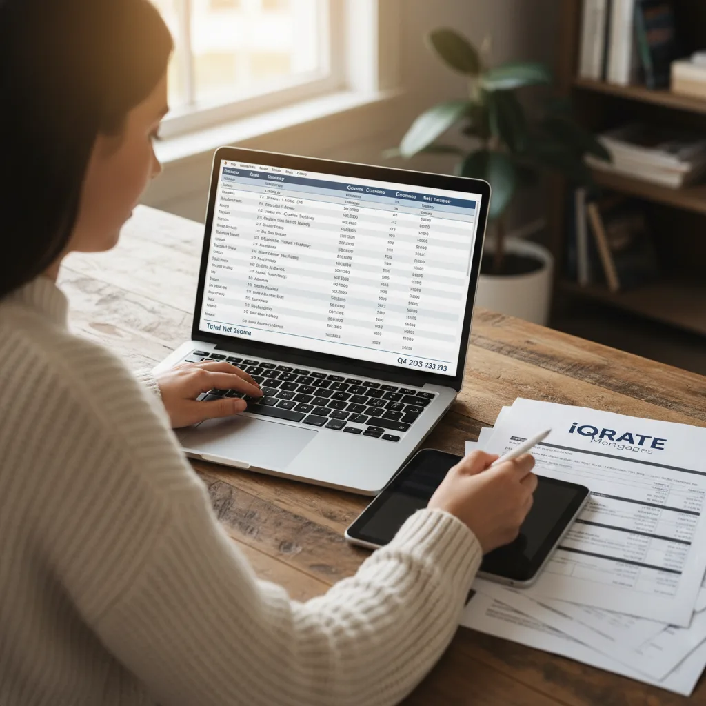 Content creator reviewing different home loan options.