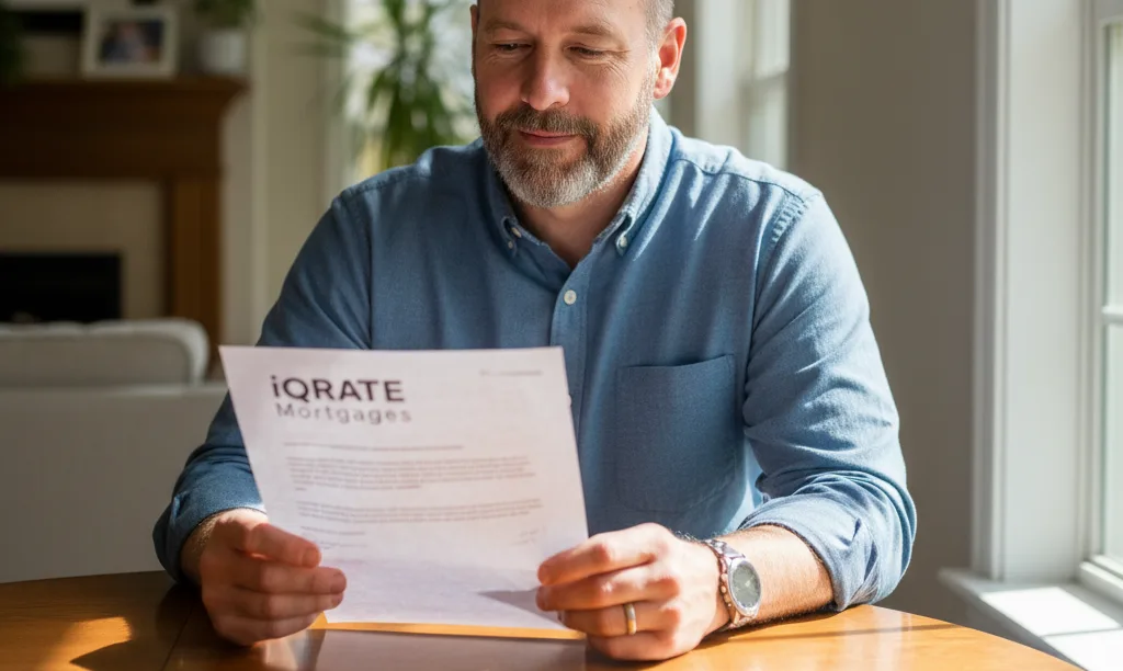 Veteran reviewing iQRATE Mortgages offer in Florida.
