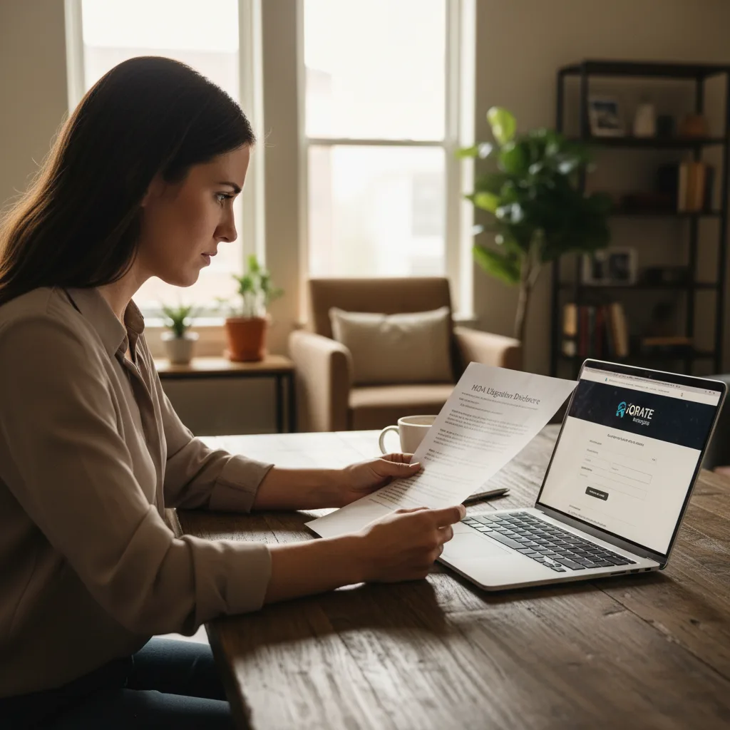 Mortgage advisor helping clients find a portfolio loan solution for a home with HOA issues