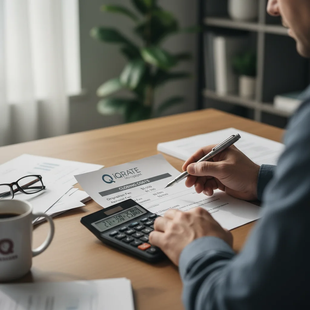 Veteran reviewing a Loan Estimate document for a VA IRRRL
