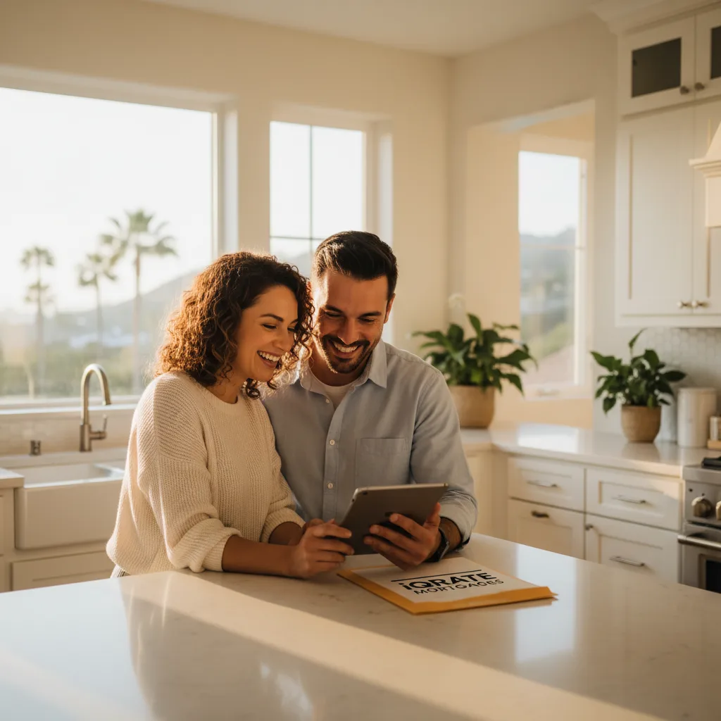 Couple reviewing mortgage application documents