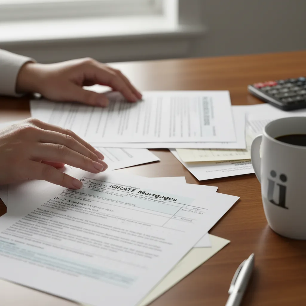 Magnifying glass over a financial document highlighting a red flag