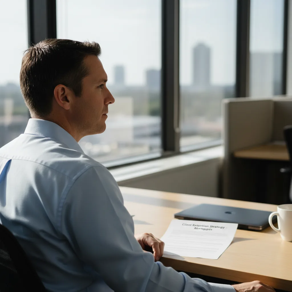 Mortgage professional using a CRM and performance dashboards