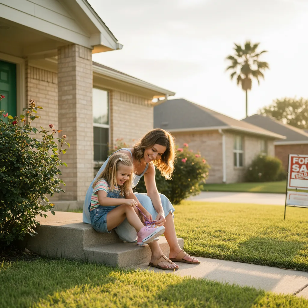 A happy family considering the Section 8 homeownership program.