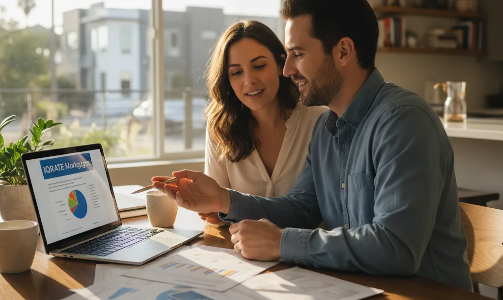 Couple planning long-term California mortgage savings.