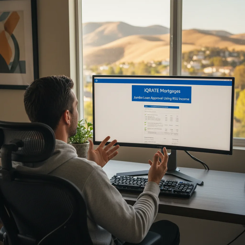 Mortgage underwriter reviewing documents.