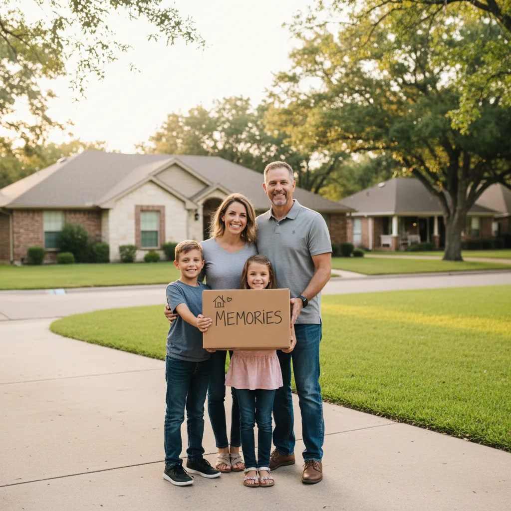 Family looking at a new home, considering VA loan entitlement.
