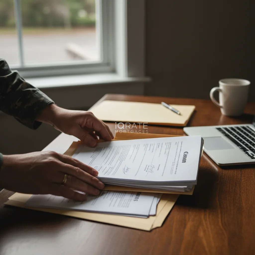 Required documents for a VA mortgage during medical retirement.