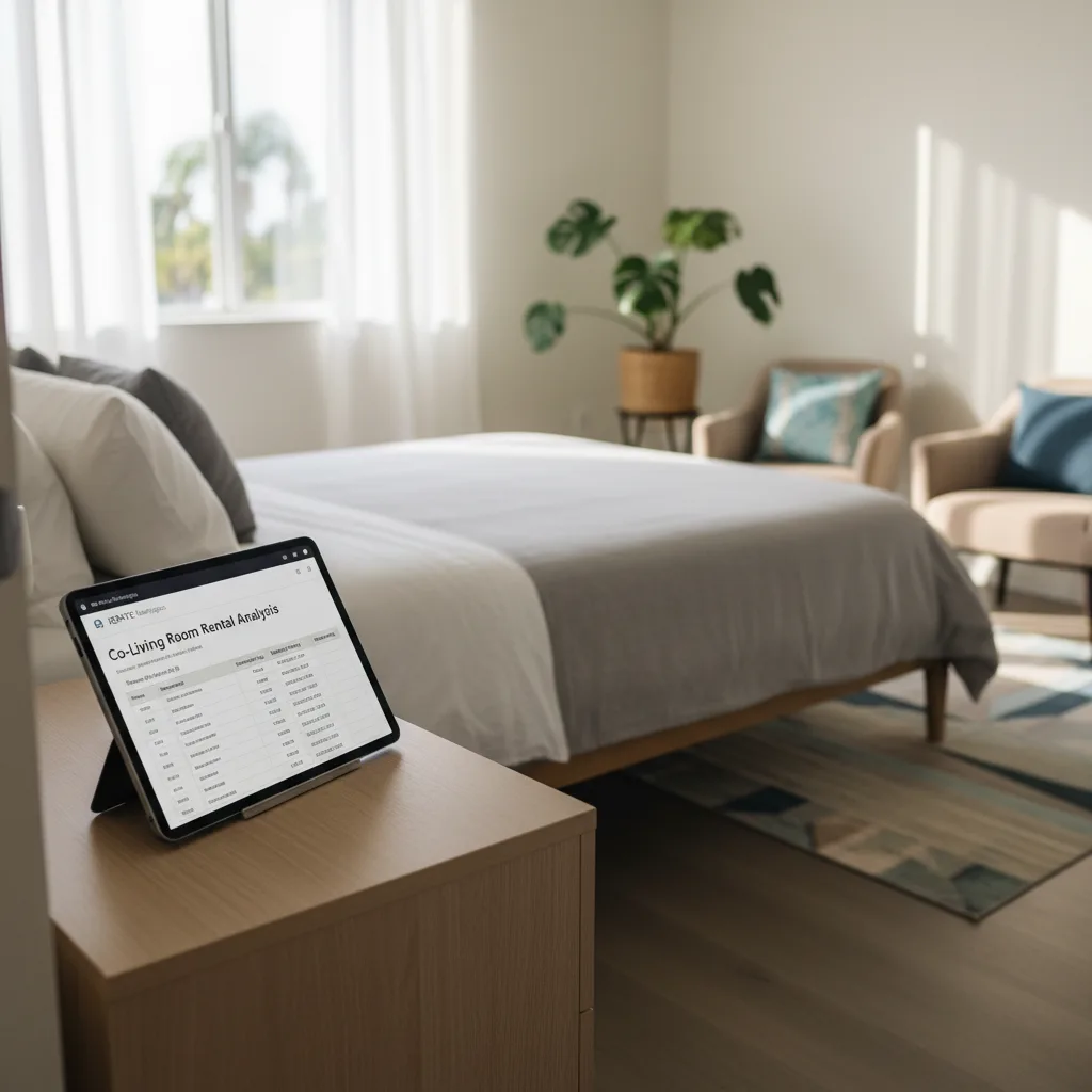 Co-living property in a dense urban neighborhood