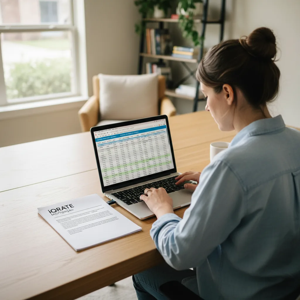 Self-employed individual reviewing business tax returns for mortgage qualification add-backs.