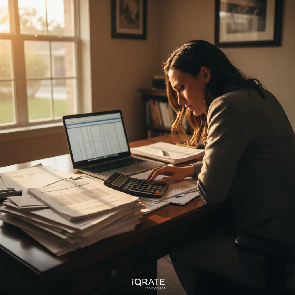 Real estate team leader using data for strategic planning.
