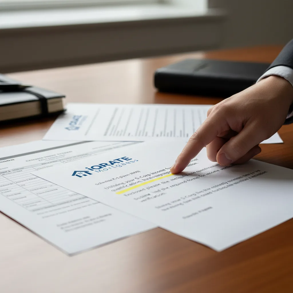 CPA and client reviewing financial documents for a mortgage