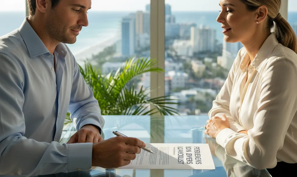 Couple confidently reviewing an iQRATE Mortgages checklist.