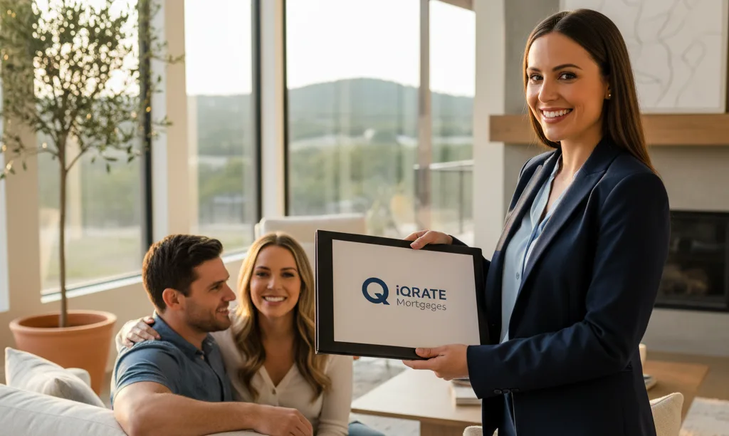 Agent and couple review iQRATE Mortgages offer.