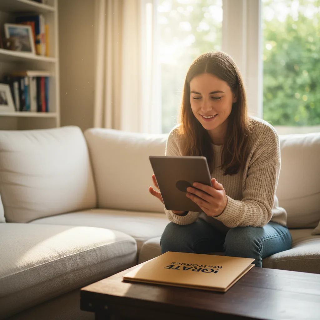 A human underwriter reviewing a mortgage application