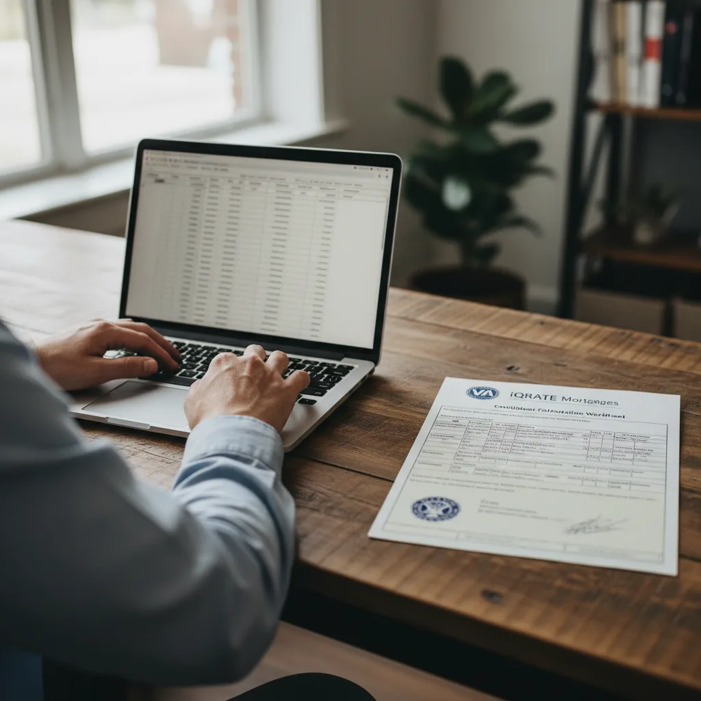 Gathering documents for a VA loan application.
