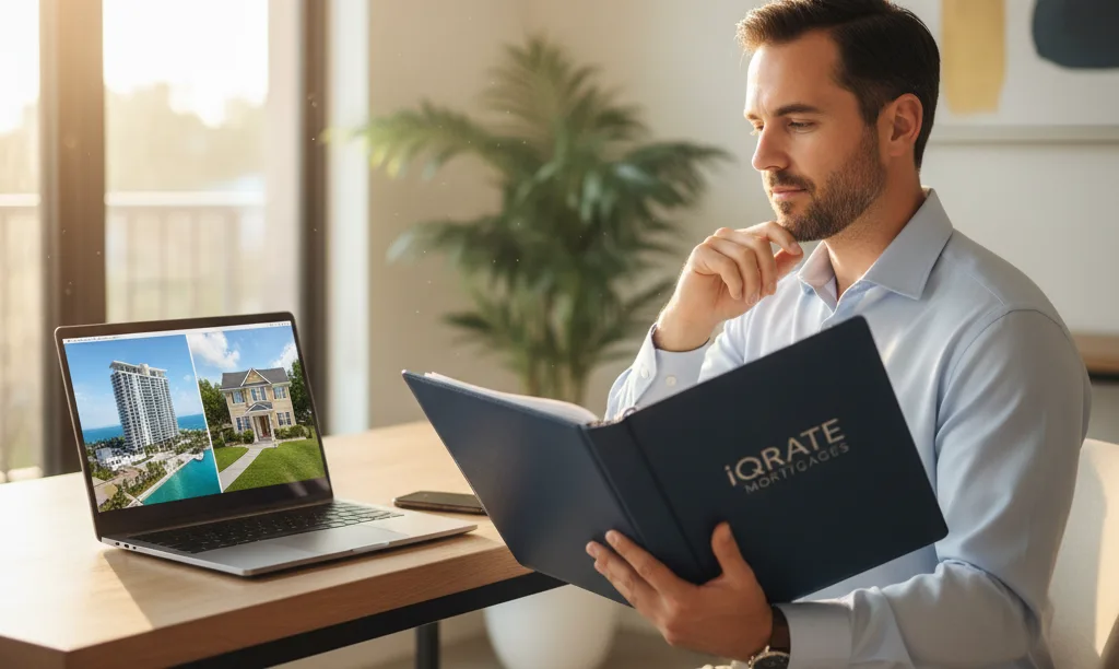 Investor reviewing his Florida rental property portfolio.