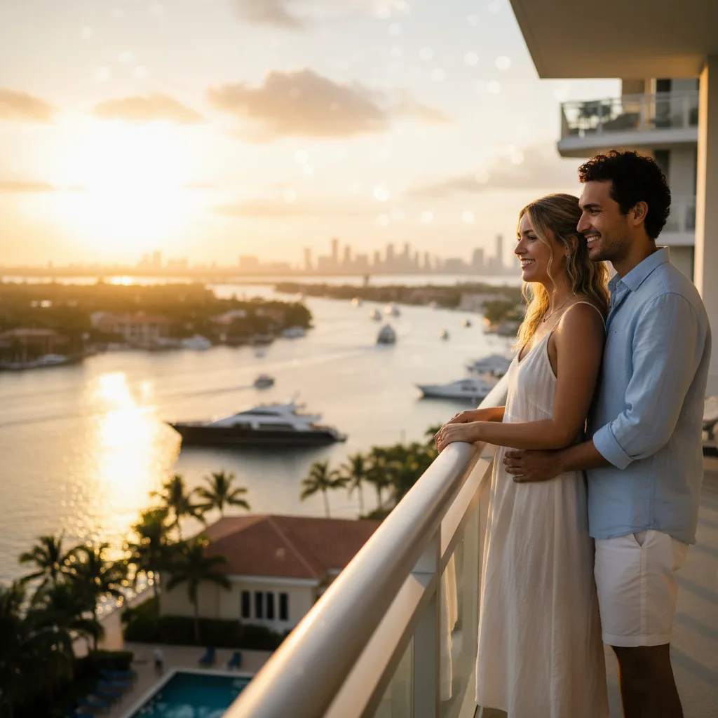 Luxury condo buildings in Aventura, Florida, popular with international buyers.