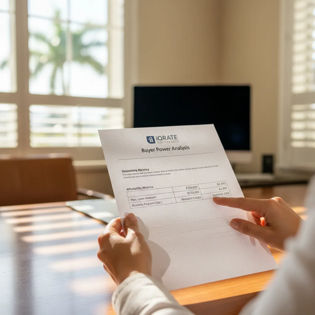 Close-up of a calculator and financial documents for a mortgage application.