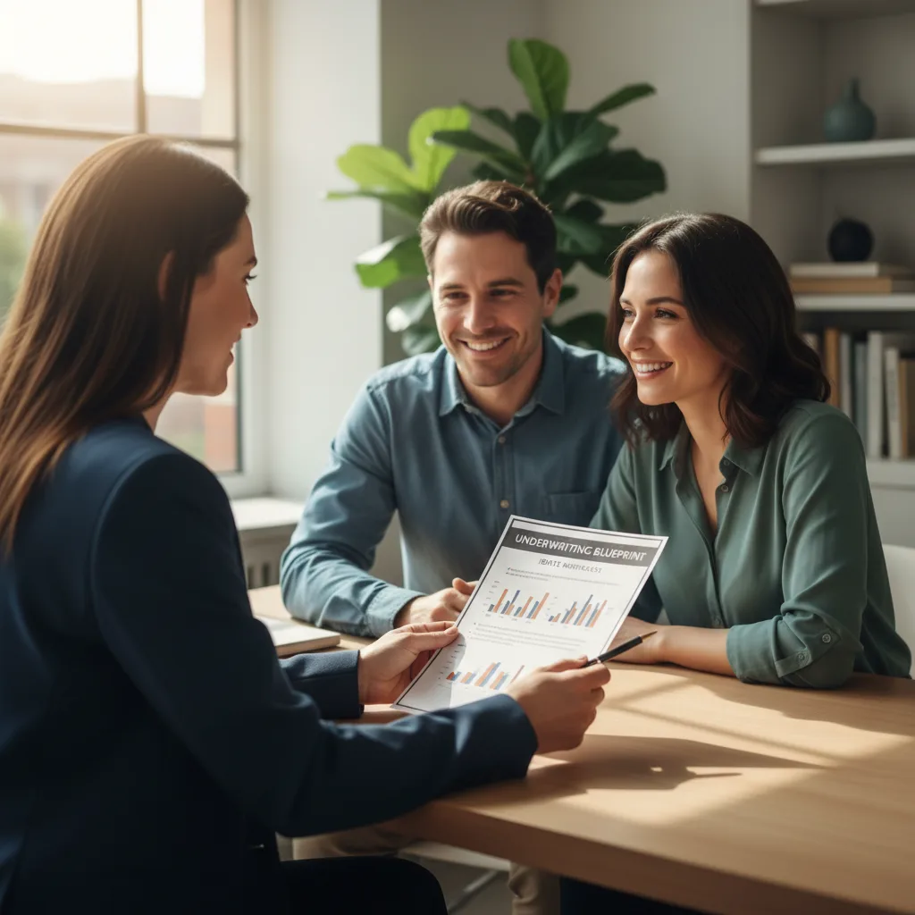Real estate agent reviewing a complex mortgage application