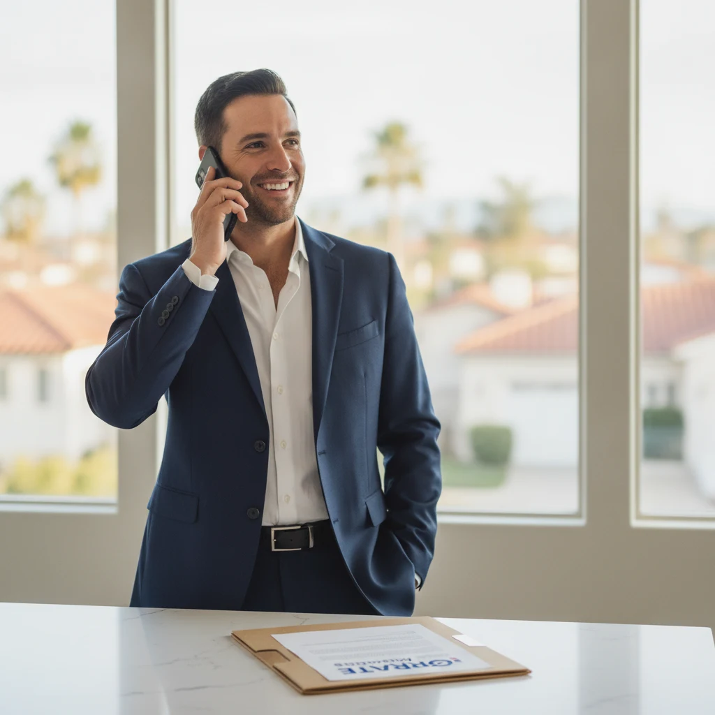 A real estate agent reviewing a pre-approval letter for financial due diligence.