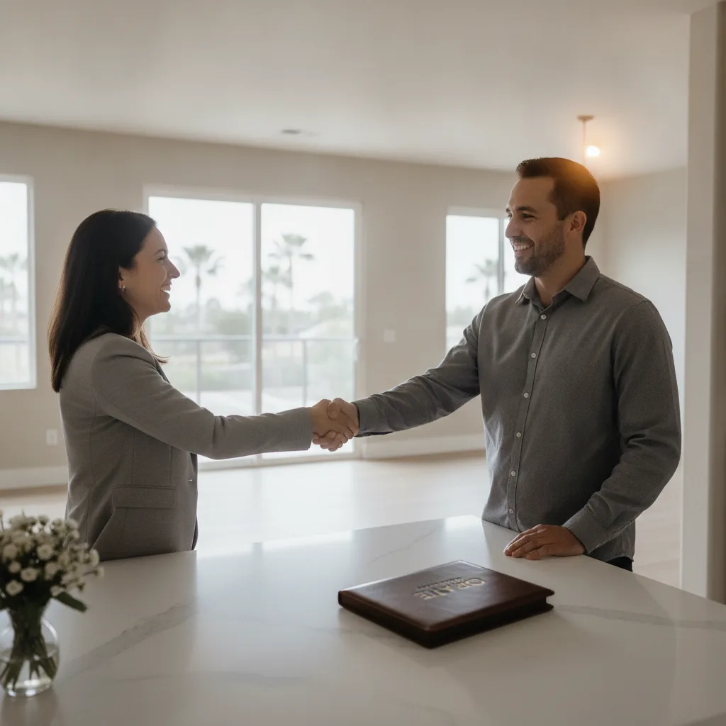 A homebuyer reviewing their loan application documents.