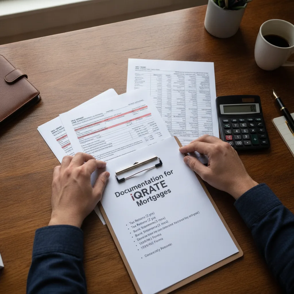 Organizing financial documents for a mortgage application
