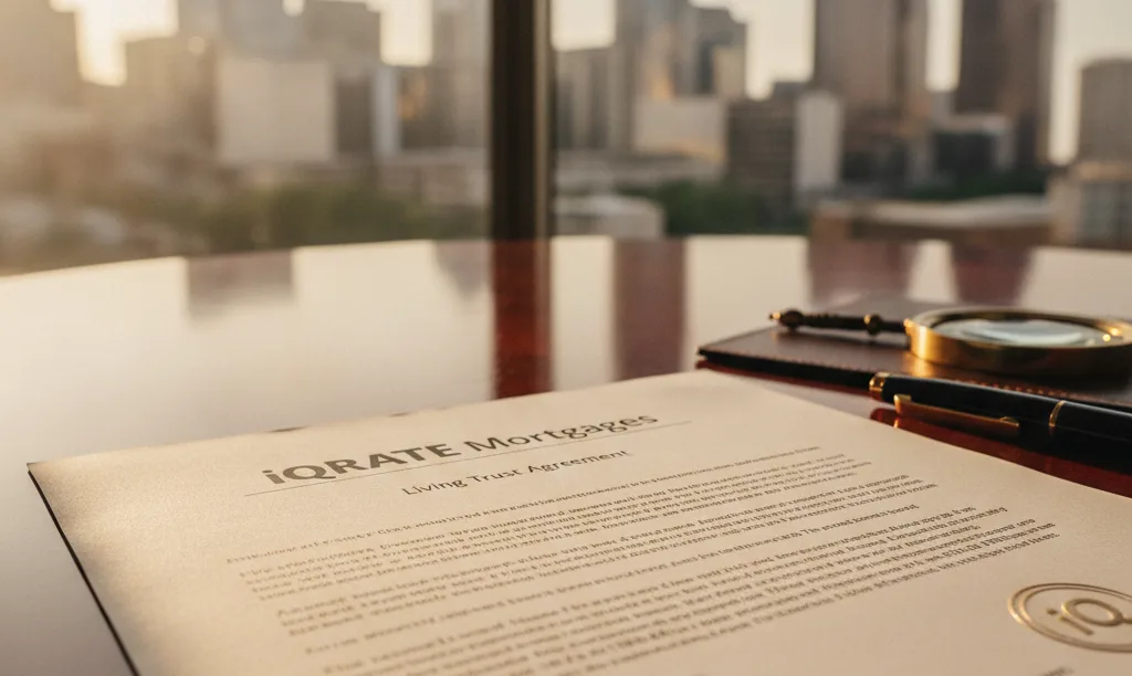 iQRATE Mortgages trust documents for an Austin home.